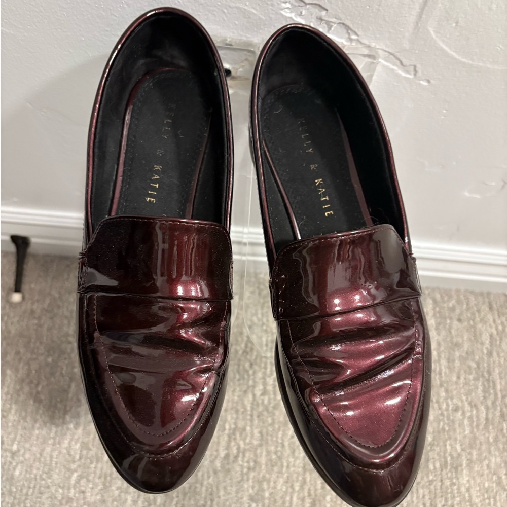 purple loafers